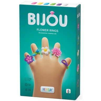 HEY CLAY modelinas žiedai Gėlės