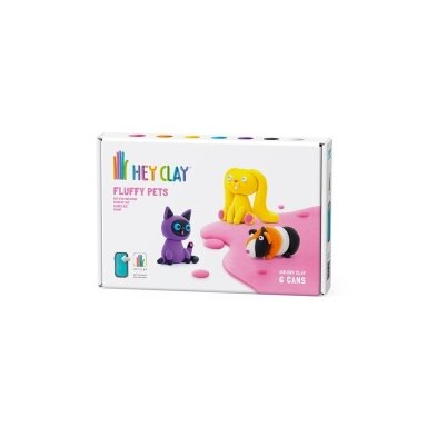 HEY CLAY modelino rinkinys Pūkuoti gyvūnai