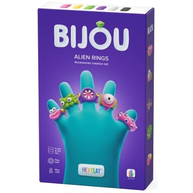 HEY CLAY modelinas žiedai Ateiviai