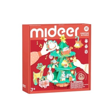 Mideer Besisukanti Muzikinė 3D Kalėdinė Dėlionė