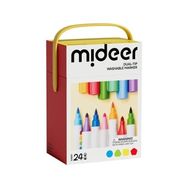 Mideer DVIPUSIAI NUPLAUNAMI MARKERIAI - 24 SPALVOS