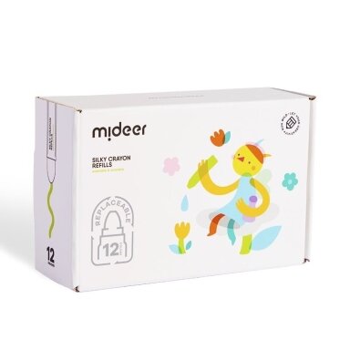 Mideer Šilkinių Kreidelių Papildymas, 12 Spalvų