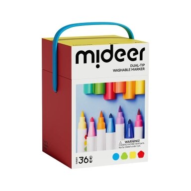 Mideer DVIPUSIAI NUPLAUNAMI FLOMASTERIAI - 36 SPALVOS