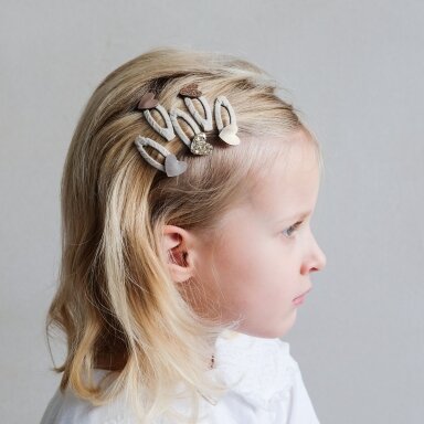 MIMI & LULA plaukų segtukų rinkinys TEENY HEART CLIPS