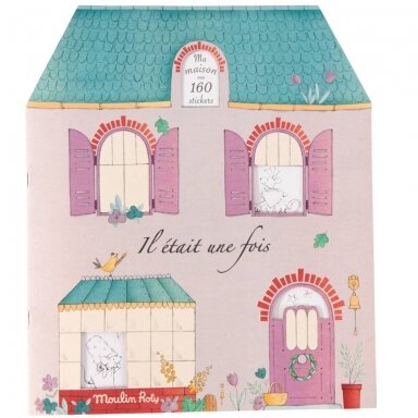 Moulin Roty Spalvinimo knygelė su 160 lipdukų
